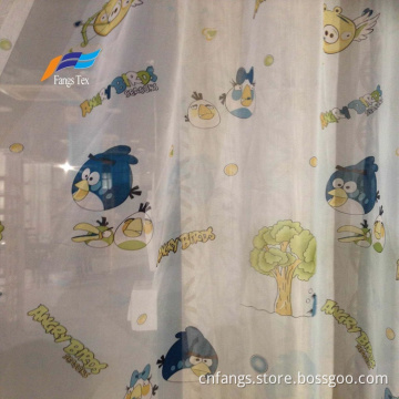 Polyester Sheer-Printed Childres Window Curtain Fabric